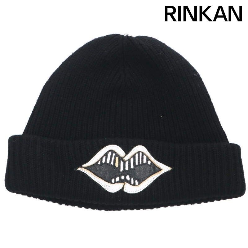 クロムハーツ PPO CHOMPER BEANIE クロスボールレザーチョンパーカシミアビーニー帽子 メンズ ONE SIZE