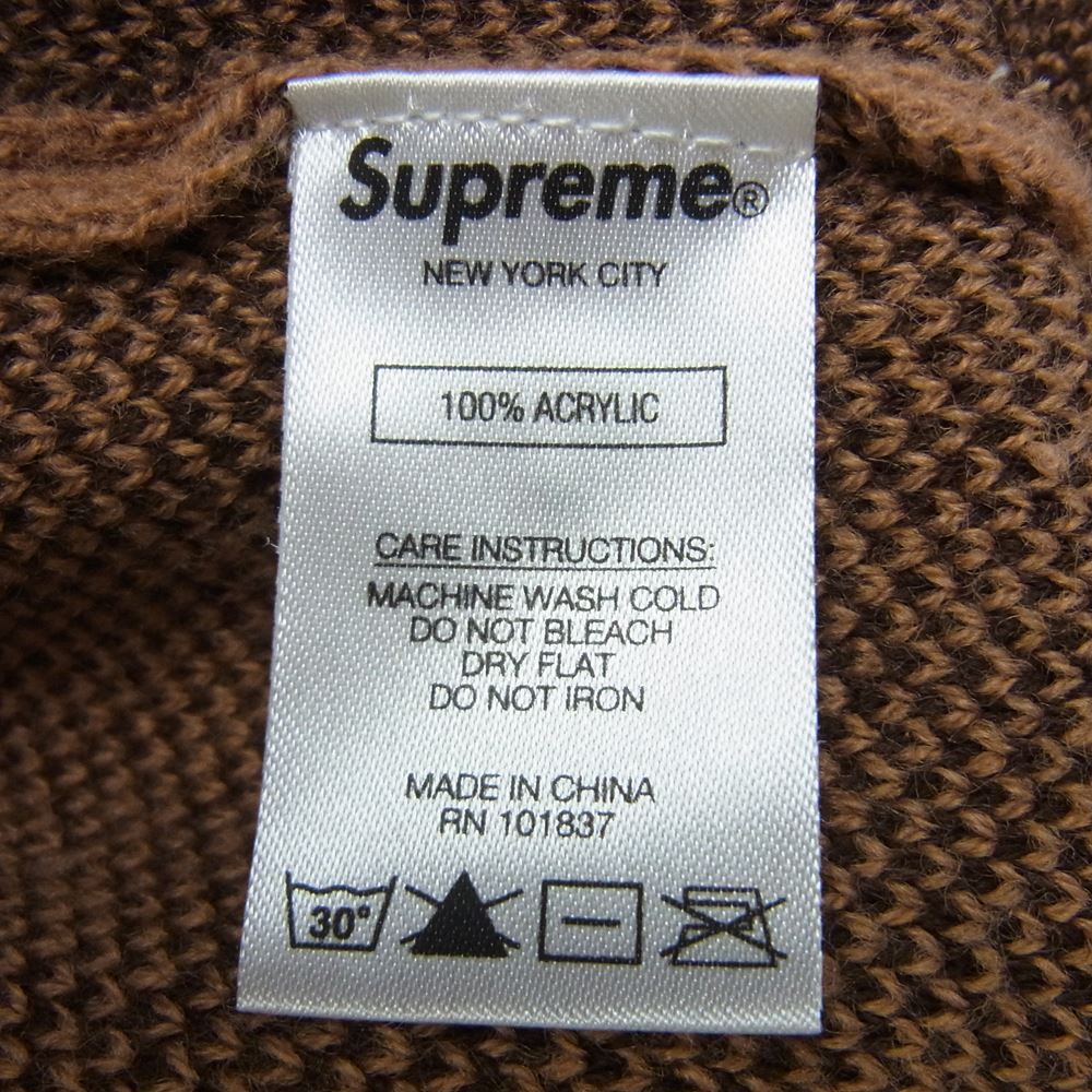 Supreme ブラウン カーディガン チェッカー SUPREME(シュプリーム) 21SS Brushed Checkerboard Cardigan