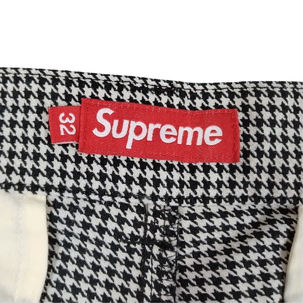 SUPREME シュプリーム 25SS Work Pant White Houndstooth 千鳥格子 ワーク パンツ サイズ 32 正規品 / 51652 SUPREME シュプリーム 25SS Work Pant White Houndstooth 千鳥格子