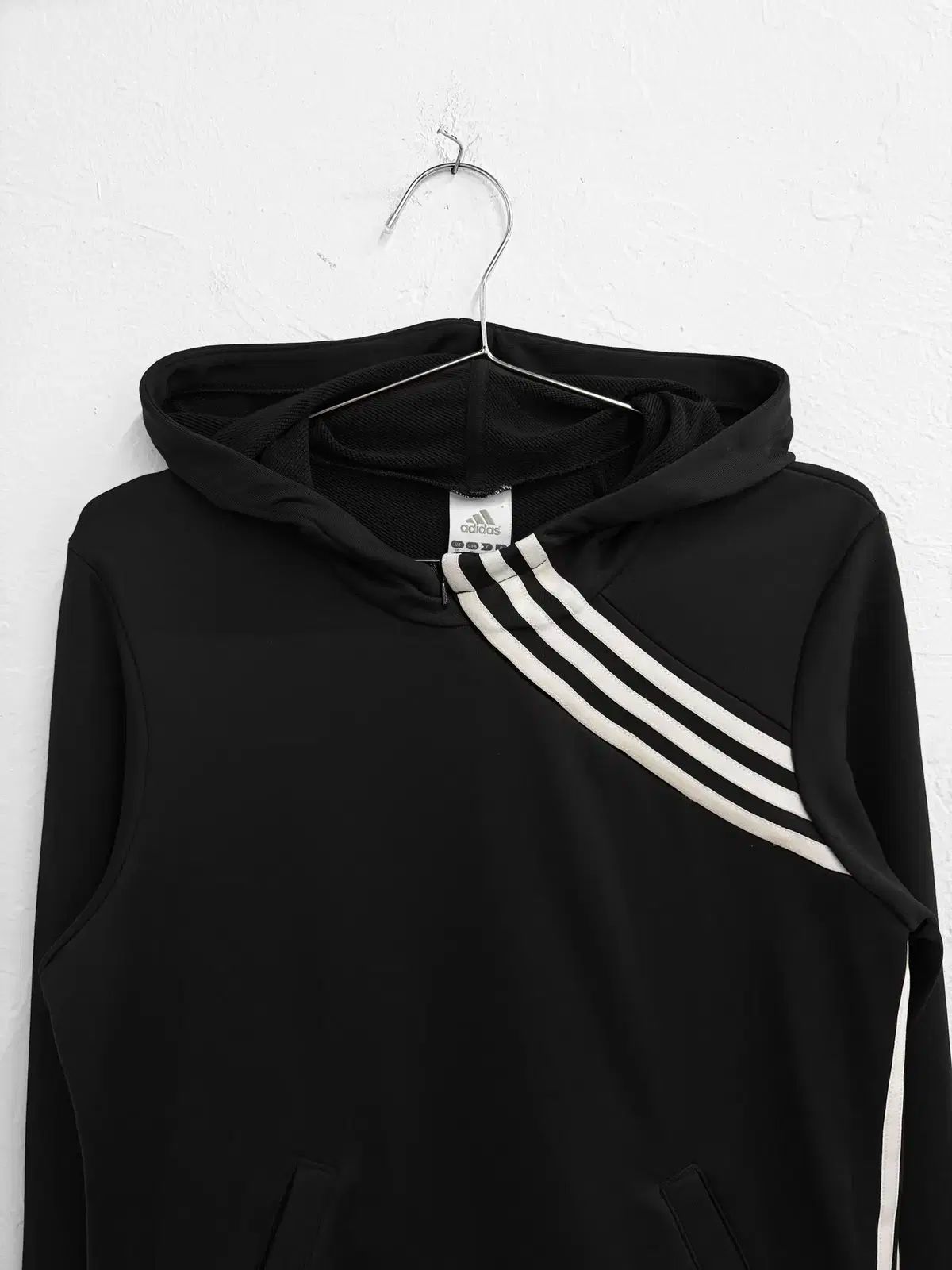adidas アディダス 3 s 斜めボーダー ジップアップ フード