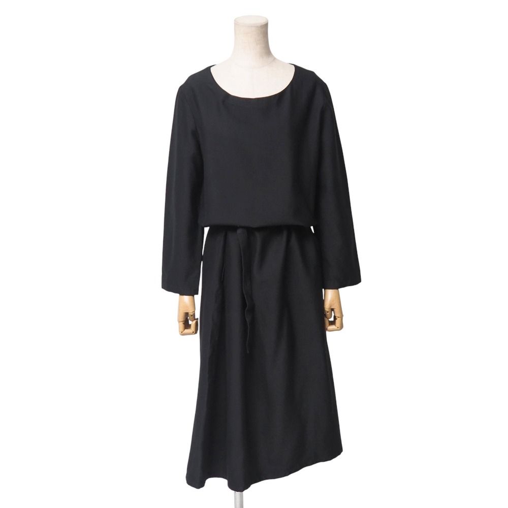 Yohji Yamamoto NOIR ヨウジヤマモト プリュス ノアール ワンピース サイズ2 ウール シルク ギャバジン ブランド古着 20251021|RA6205