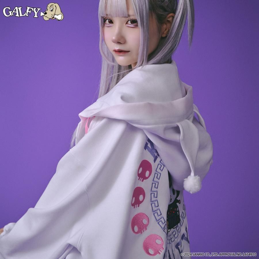 美品 希少コラボ GALFY × クロミ ジップアップパーカー ホワイト XL 楽天市場】