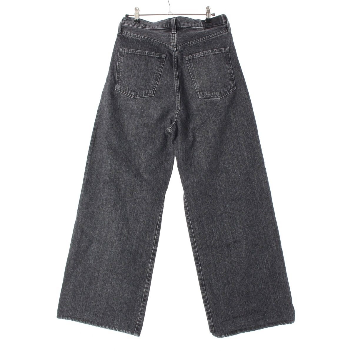 ハイク コットン ワイドレッグ デニムパンツ ジーンズ ボトムス 13276 ブラック 2