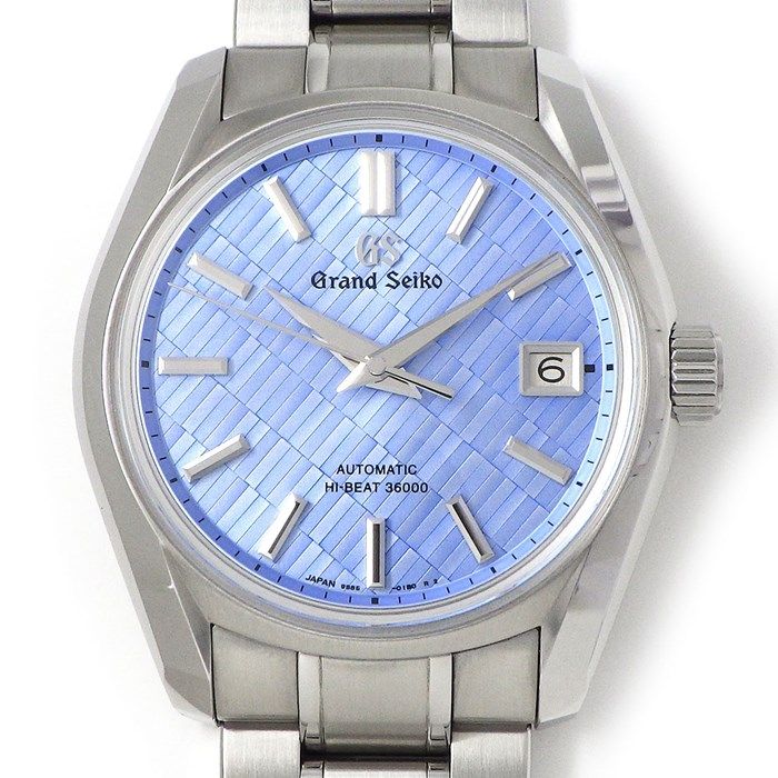 グランドセイコー Grand SEIKO 腕時計 ヘリテージコレクション SBGH317/9S85-01H0 銀座 530本 限定モデル ブルー文字盤 カレンダー 裏スケ SS 自動巻き 【箱・保付き】 【中古】