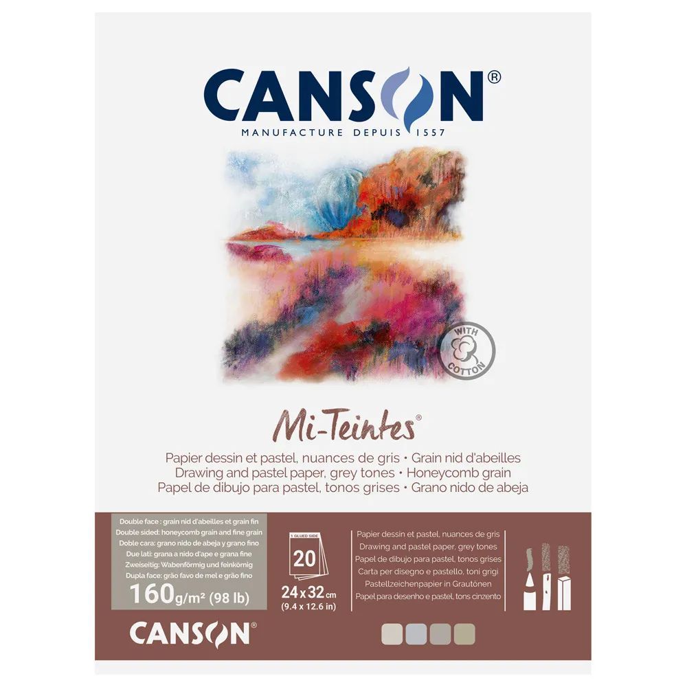 まとめ買い マルマン 色画用紙 キャンソン ミタント パッド 24×32cm F4サイズ グレートーン 4色アソート 20枚 T4C C31032P003 3冊セット