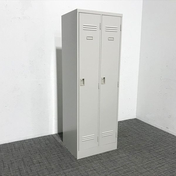 2人用ロッカー J型 鍵付き イトーキ ホワイトグレーW