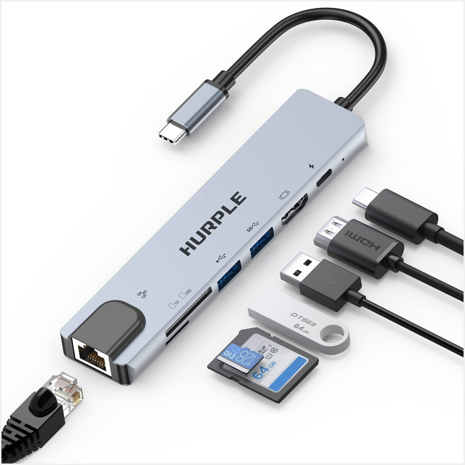 ❤️早い者勝ち❤️ USB C - イーサネットアダプター 2イン1 USB-