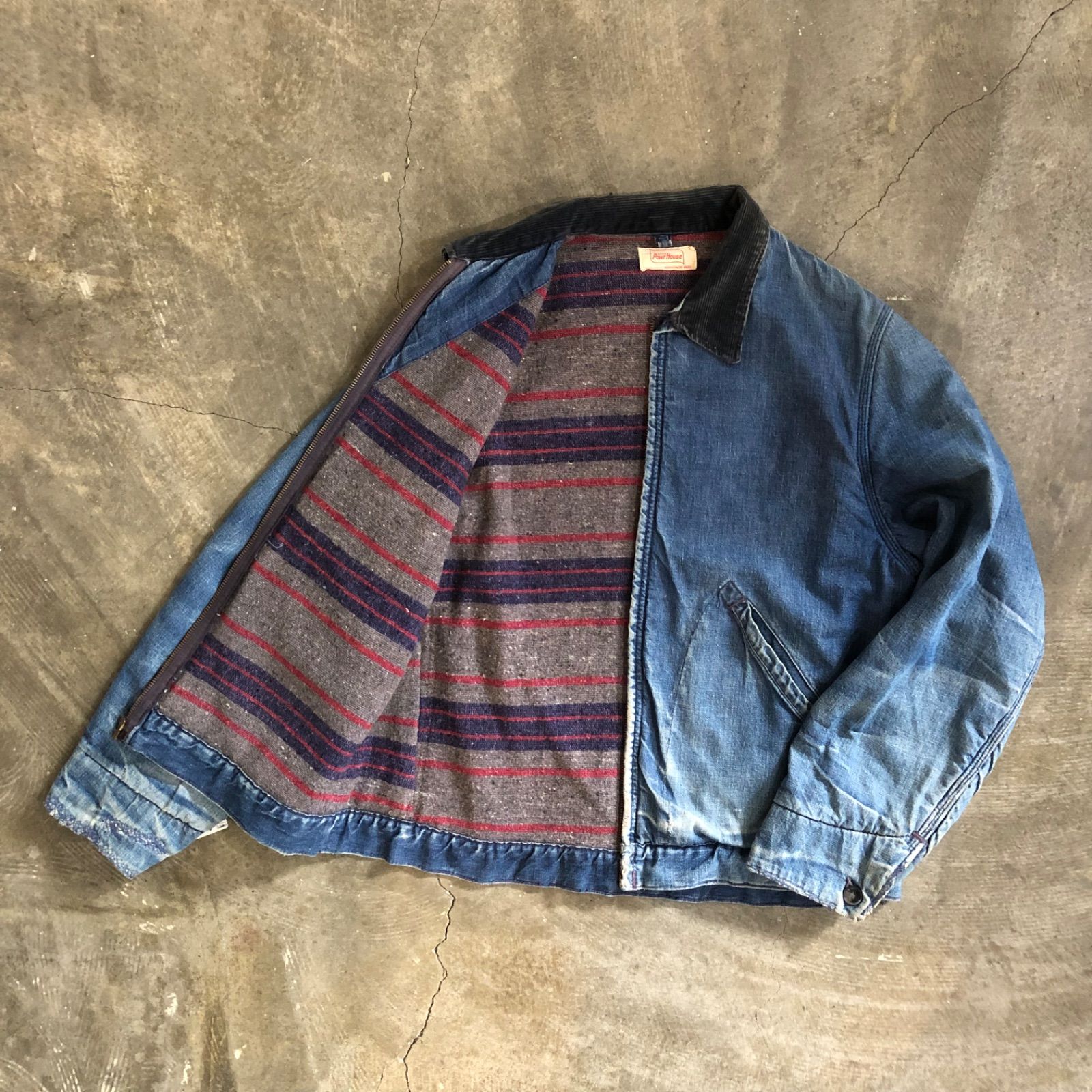 40T6153 Powr House ワークジャケット　デニム　60's 古着 T6153 Powr House ワークジャケット デニム 60's 古着 - メルカリ