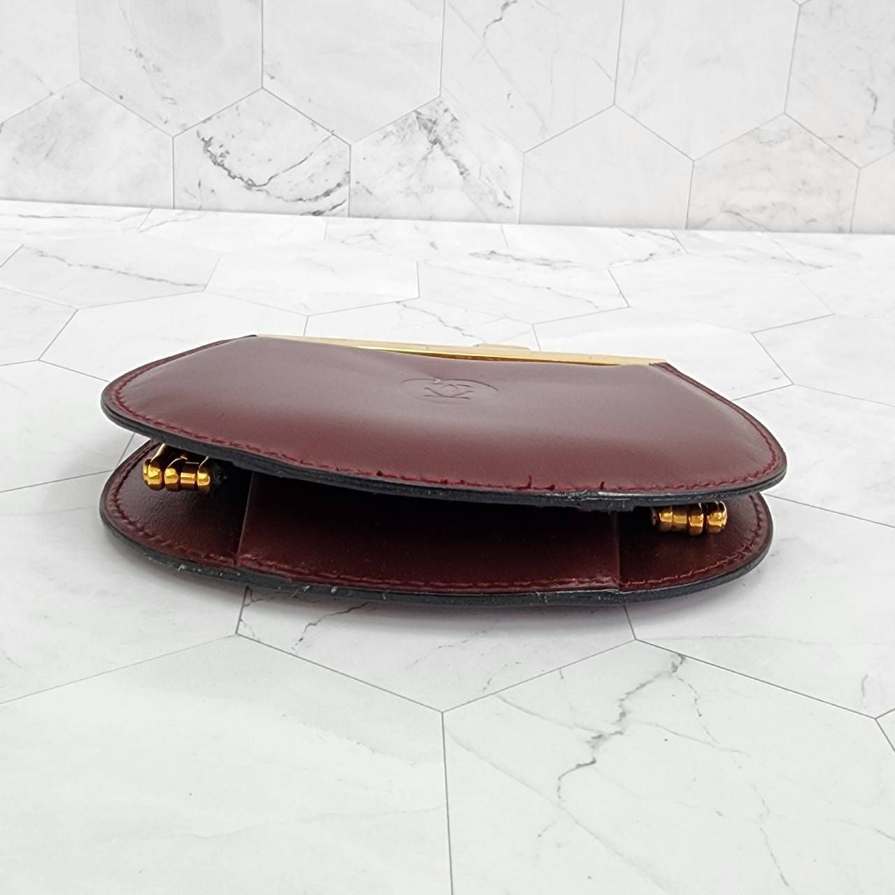 美品　Cartier カルティエ　マストライン　レザーコインケース　がま口 Cartier カルティエ マストライン コインケース がま口 財布
