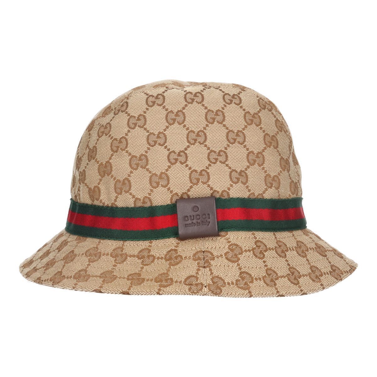 中古】 GUCCI グッチ GGキャンバス シェリーライン バケットハット M 