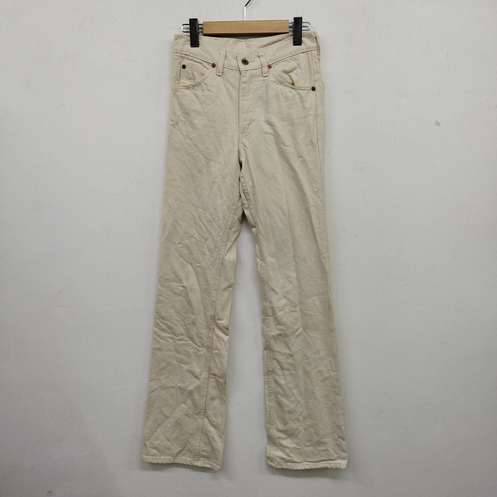 Levi's リーバイス 517-0352 フレア ブーツカット ホワイト デニム パンツ ジーンズ 80s 日本製 古着 vintage レディース サイズ W27 LH47