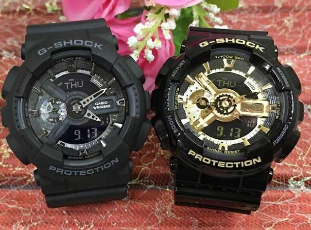 恋人たちのGショック ペアウオッチ  G-SHOCK  Gショック ジーショック カシオ 男女兼用 メンズ レディース GA-110GB-1AJF GA-110-1BJF プレゼント   ラッピング無料  メッセージカード 　クリスマス プ