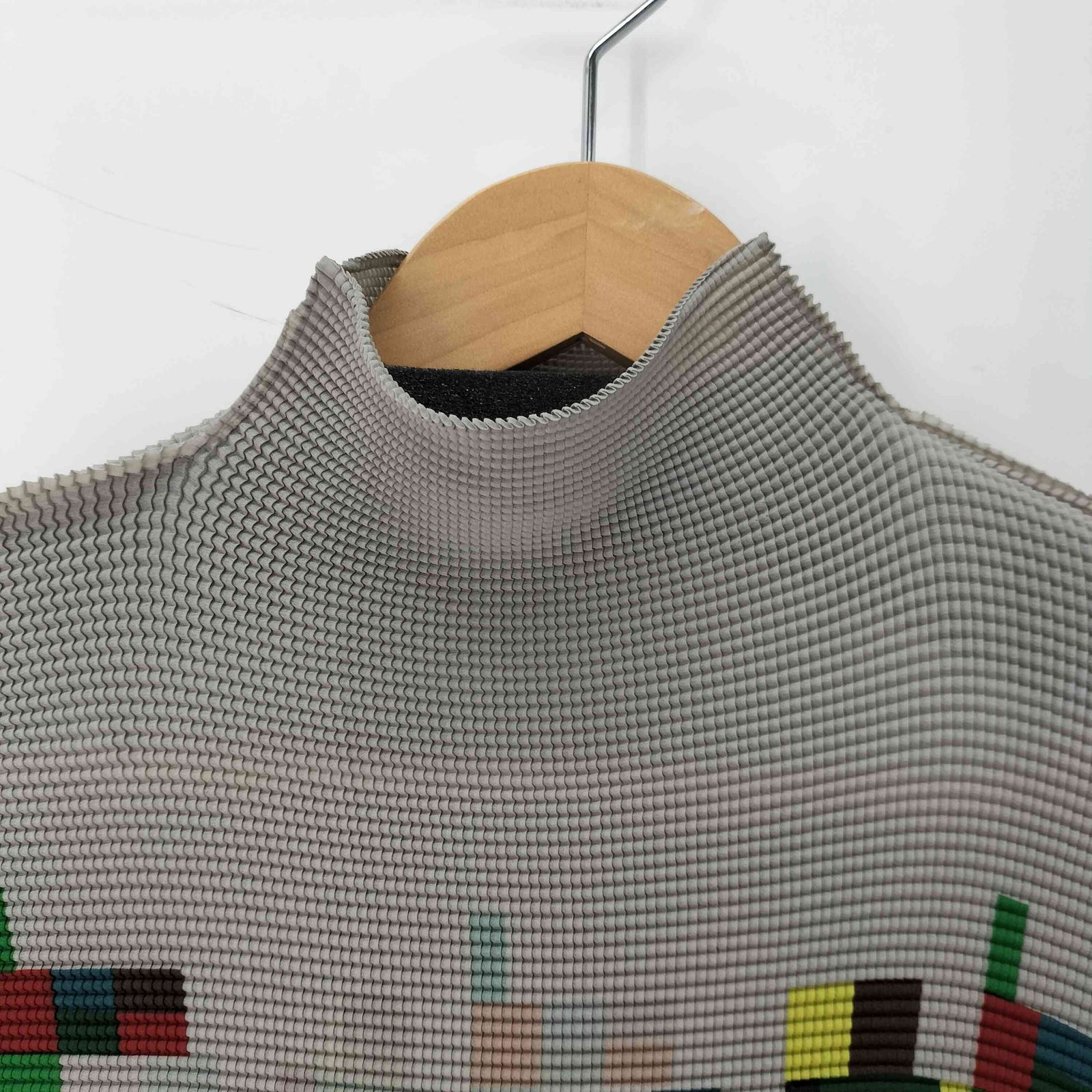 イッセイミヤケ　me ワッフル　トップス ミー イッセイミヤケ me ISSEY MIYAKE S/S ラクダ ワッフル