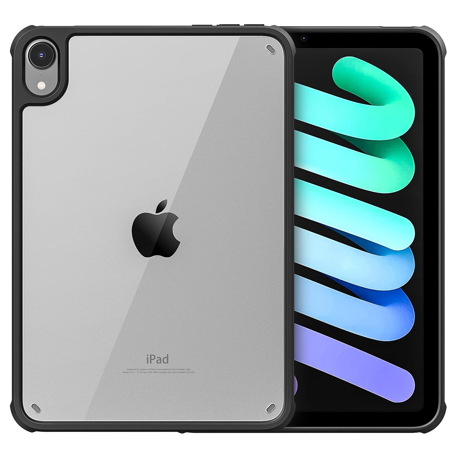 【在庫処分】Pro、2024) / iPad iPad mini 6 ケース ケース iPad mini 第7/6世代 8.3インチ (A17 2024/2021専用 PencilPro/第2世代ワイヤレス充電に対応 クリアケース mini7 TPU枠+PCシ