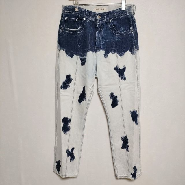 NAMACHEKO RENAS DENIM JEANS 定価52800円 ジーンズ デニムパンツ 23SS ブルー ホワイト メンズ ナマチェコ 3-1221G∞