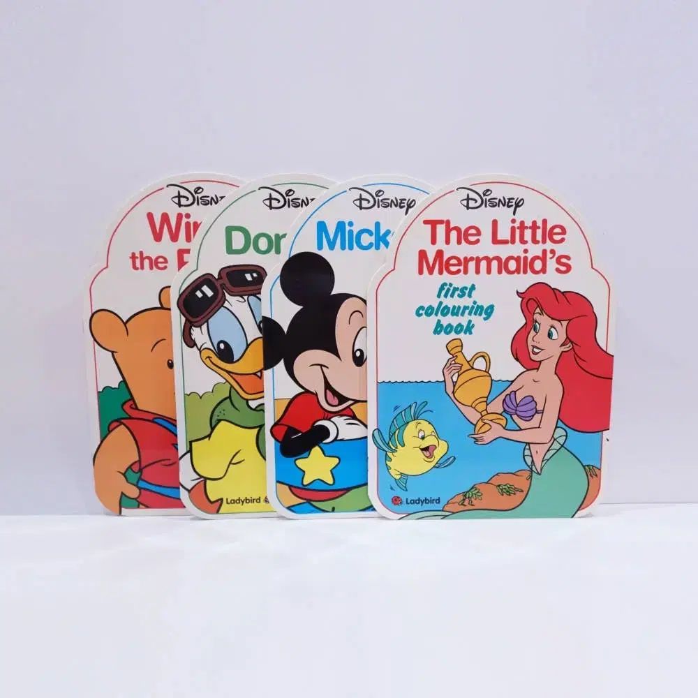 1991 Disney ディズニー ヴィンテージ リングブック リトル マーメイド くまのプーさん ミッキーマウス ドナルドダック