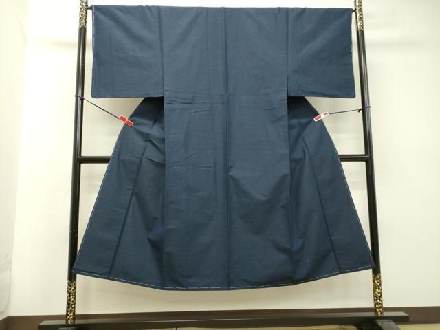 平和屋着物●男性　紬　青藍色　アンサンブル　正絹　逸品　DAAT1403tw 平和屋着物○男性 紬 青藍色 アンサンブル 正絹 逸品 DAAT1403tw
