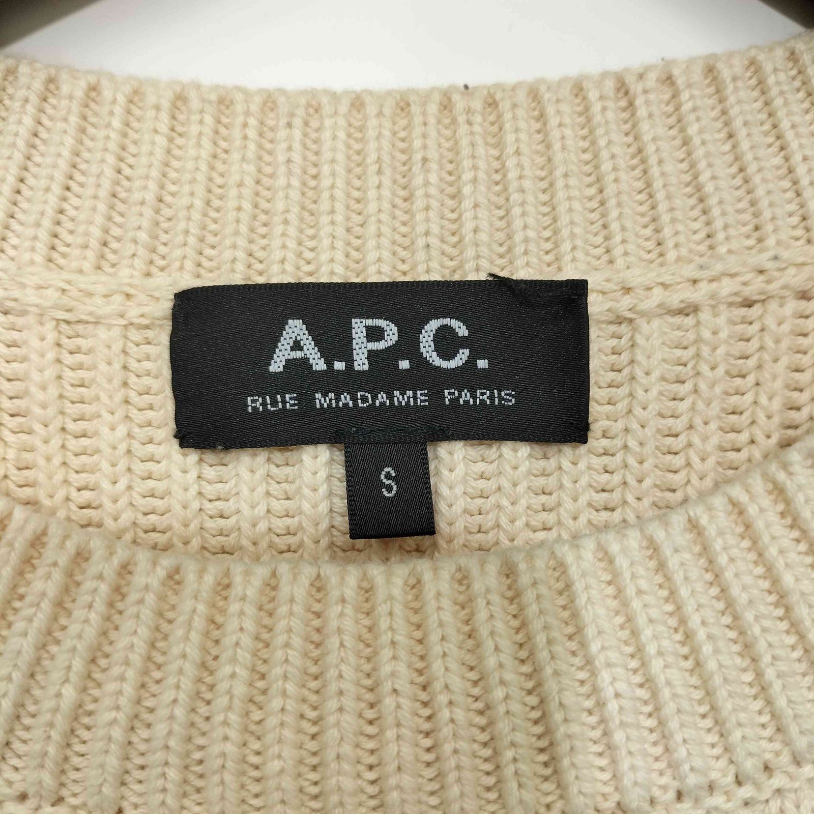 アーペーセー A.P.C. エルボーパッチ コットンニット レディース 