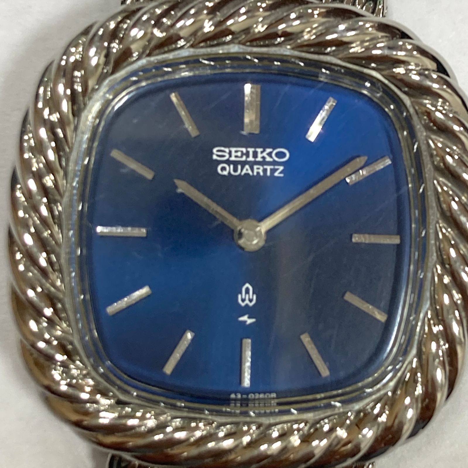 SEIKO セイコー 腕時計 レディース 43-3140-B 文字盤 青 ベルト