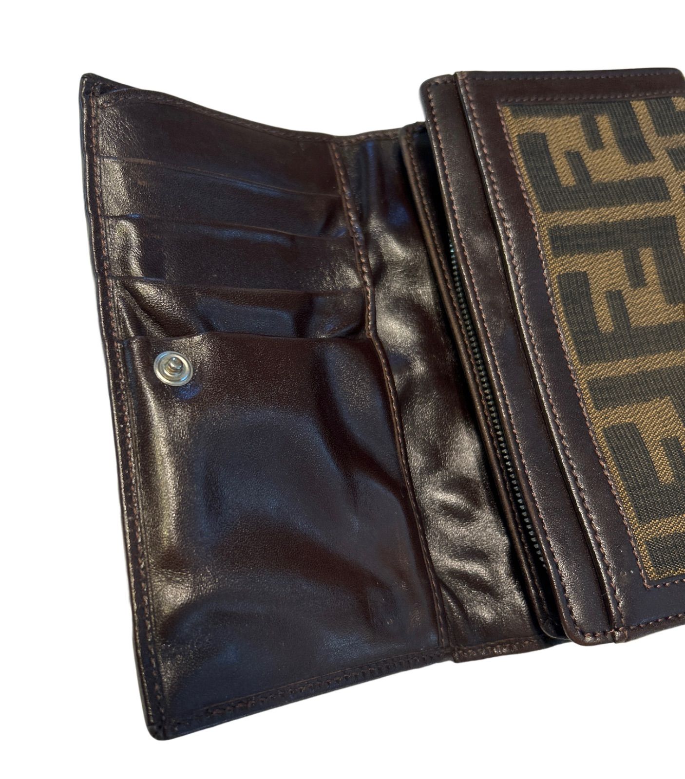 FENDI ズッカ　二つ折財布　オールド　ヴィンテージ FENDI フェンディ 二つ折り財布 ズッカ柄 ヴィンテージ FENDI