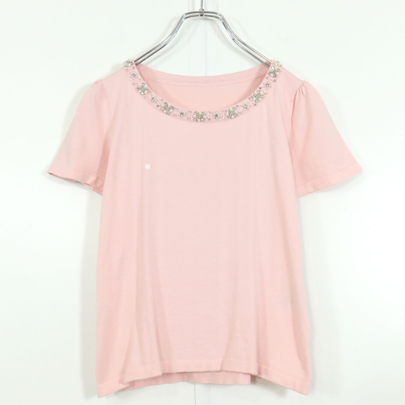 フランコフェラーロ☆ビジュー付き半袖カットソー Tシャツ サイズ2