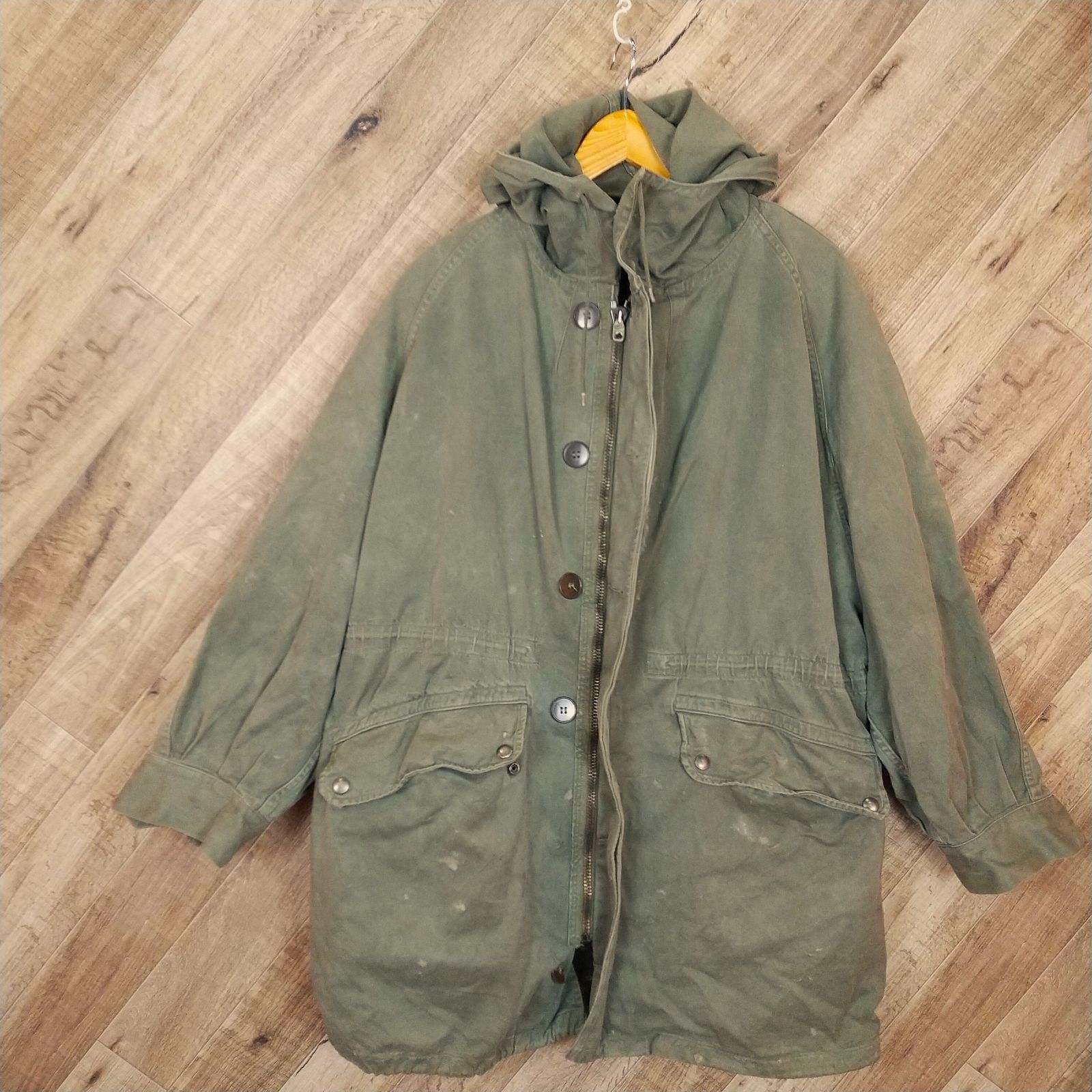 M1-00812【Mens】モッズコート (XXL相当） /カーキ タグ切り取り有