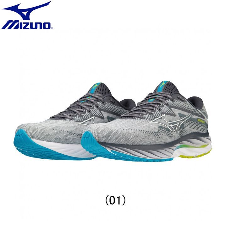 ミズノ mizuno WAVE RIDER 27 ウエーブライダー27 ランニングシューズ 靴 メンズ 男性【j1gc230301】陸上・ランニング用品 30.0cm (01)グレー/ホワイト/ブルー