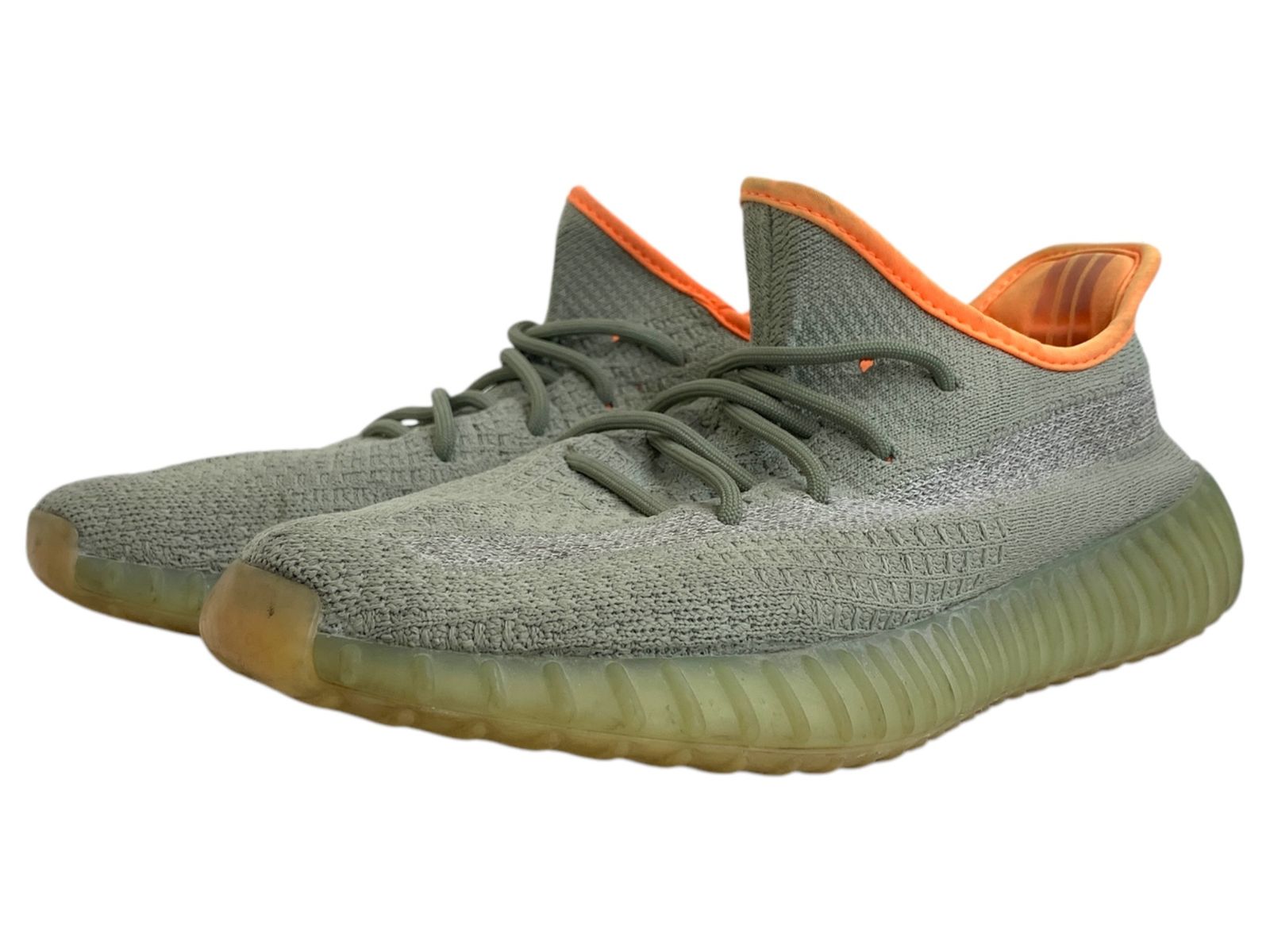 adidas (アディダス) YEEZY BOOST デザート セージ スニーカー FX9035 26.5 US81/2 オレンジ×モスグリーン メンズ/004