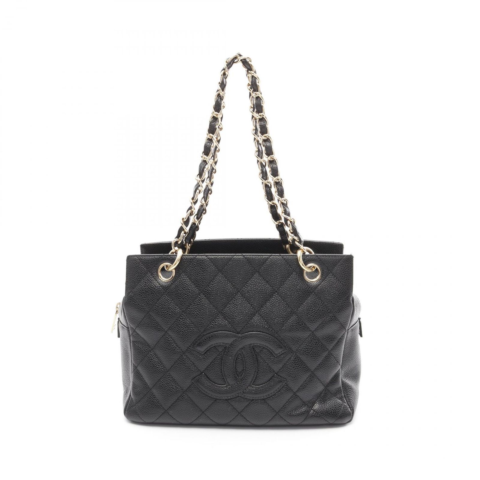 シャネル CHANEL ショルダーバッグ マトラッセ A18004 ブラック キャビアスキン グレインドカーフ マトラッセ チェーントート レディース Used A