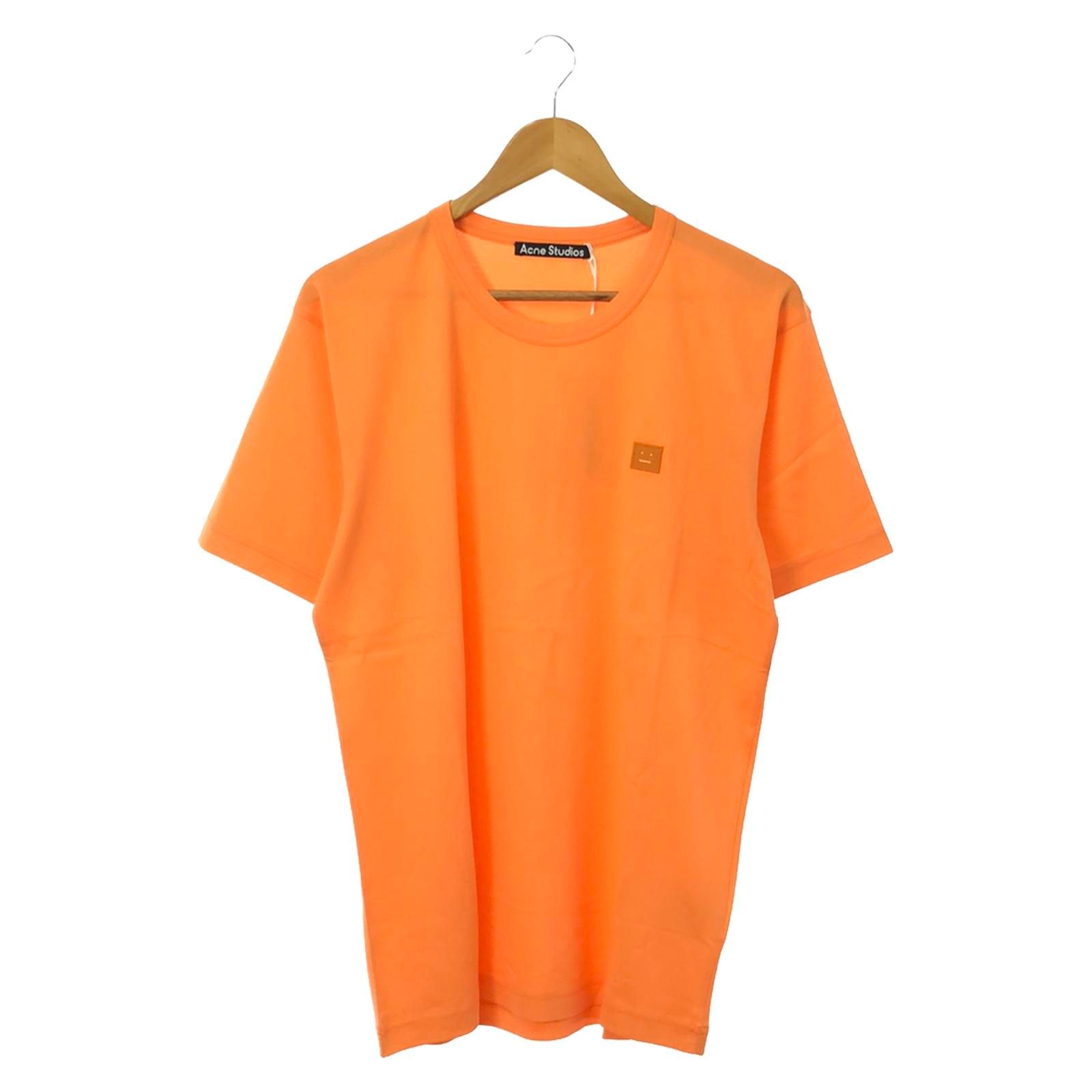 アクネ ACNE 半袖Tシャツ CL0205AC1M オレンジ コットン Tシャツ メンズ