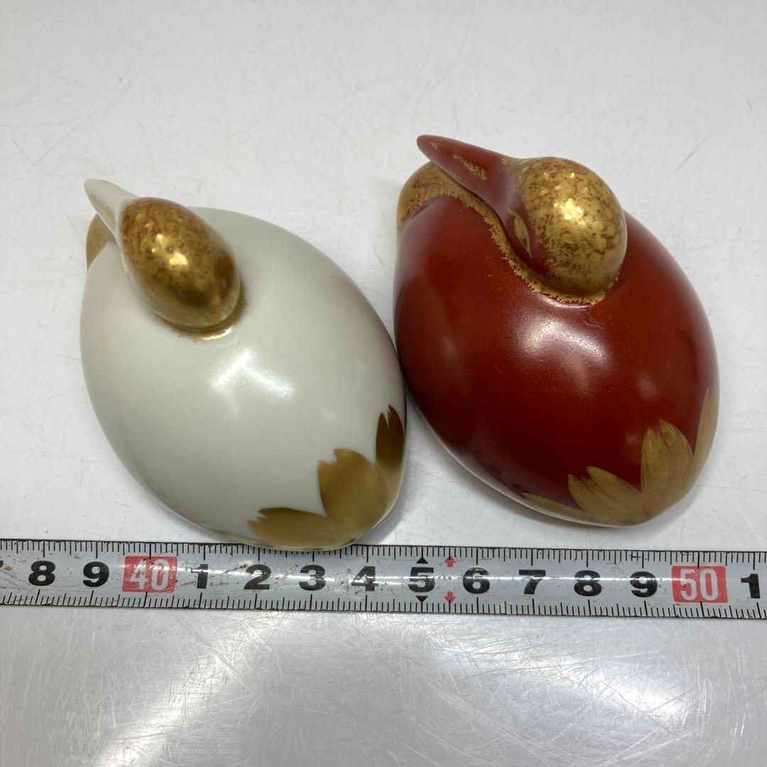 東哉製 紅白鶴置物 共箱 横幅8㎝ 東Y5-1117② - メルカリ