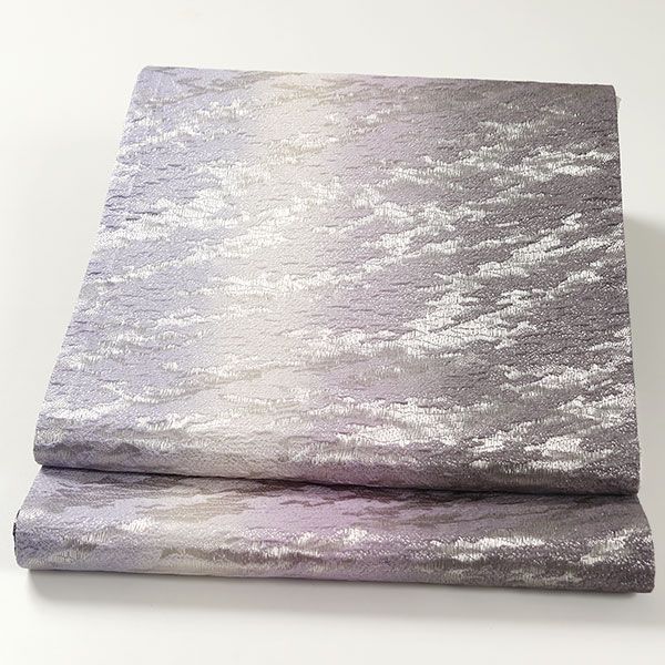 ofa2574 西陣 華翔苑 藤本仁 ふくれ織 二図 双図 全通 袋帯 長尺 お  