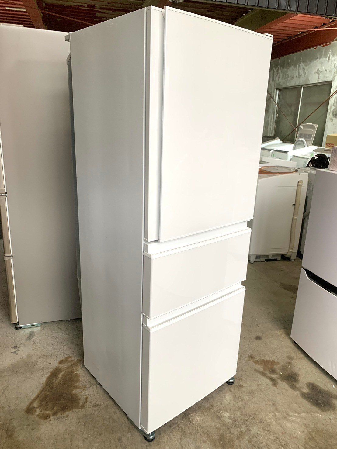 MITSUBISHI 2018年製 3ドア冷蔵庫330L 右開き パールホワイト 【公式通販】