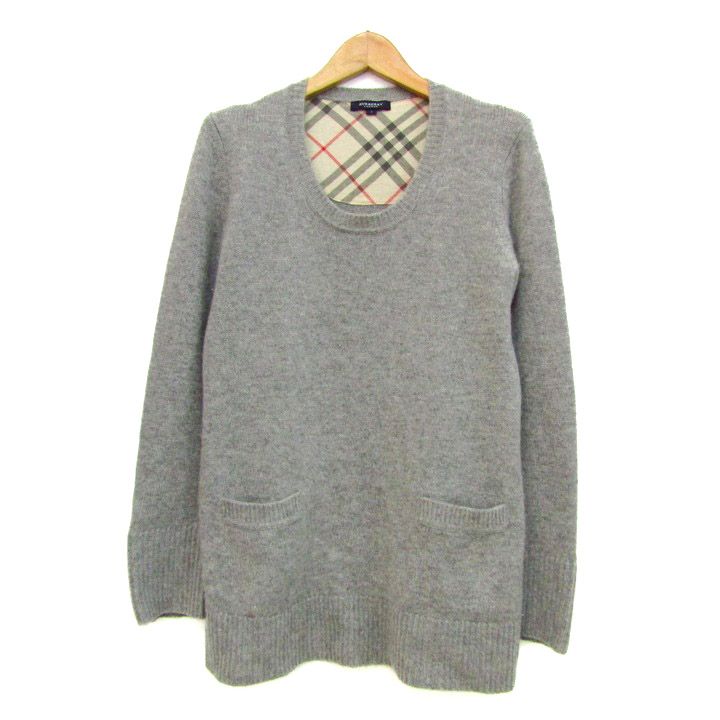 BURBERRY LONDON ウール カーディガン サイズ1 グレー バーバリー