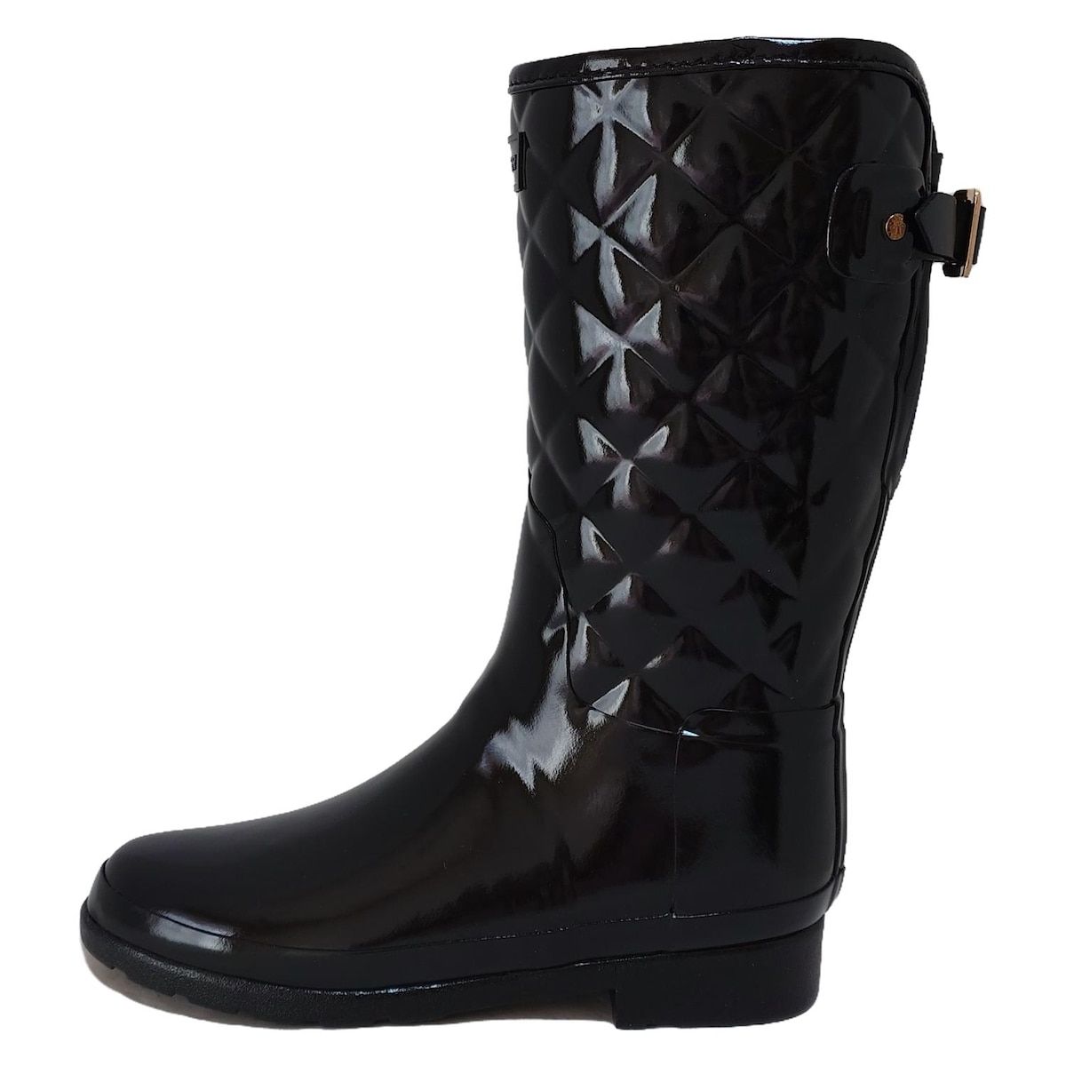 HUNTER(ハンター) レインブーツ EU 39美品  - 黒 キルティング