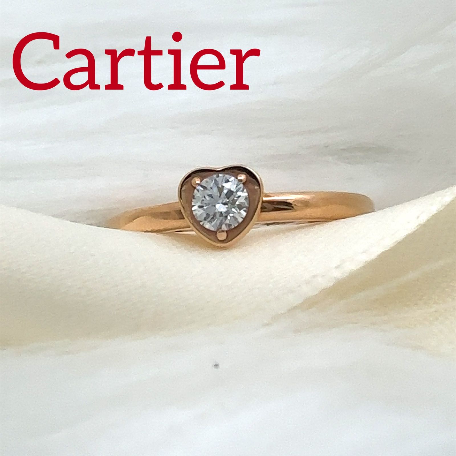 ☆美品☆ カルティエ Cartier ディアマンレジェ リング 750 PG 1PD #51 2.6g