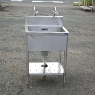 2マルゼン 業務用 ステンレス 1槽 シンク W600 D600 H850 150 mm 厨房 槽内寸W52D46深25cm BS1-066H 前へこみ W60cm