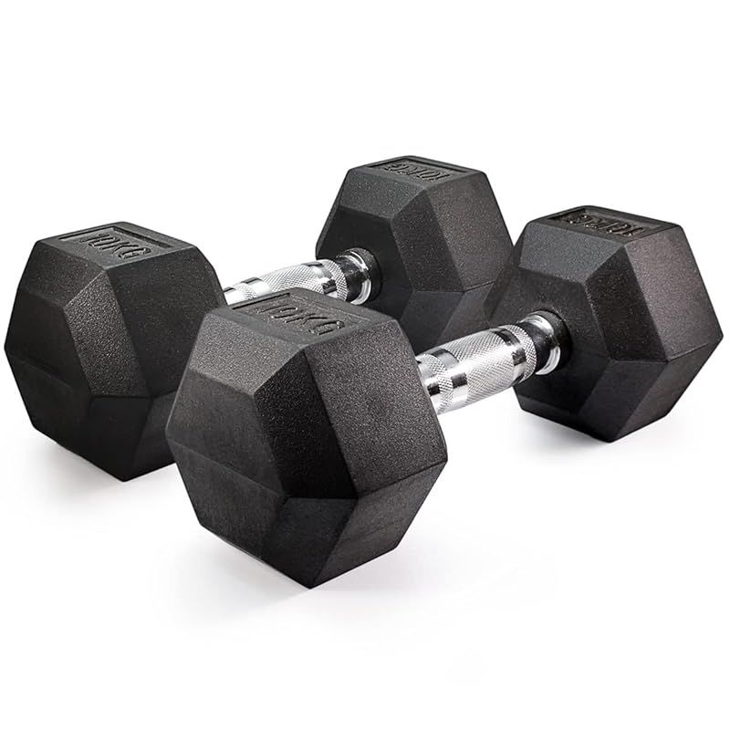 ヘックスダンベル 5kg 7.5kg 10kg 12.5kg 15kg 20kg 25kg 30kg ジム採用の本格派ダンベル 衝撃から守るラバーコーティング 高耐久のスチールグリップ Hex dumbbell 0