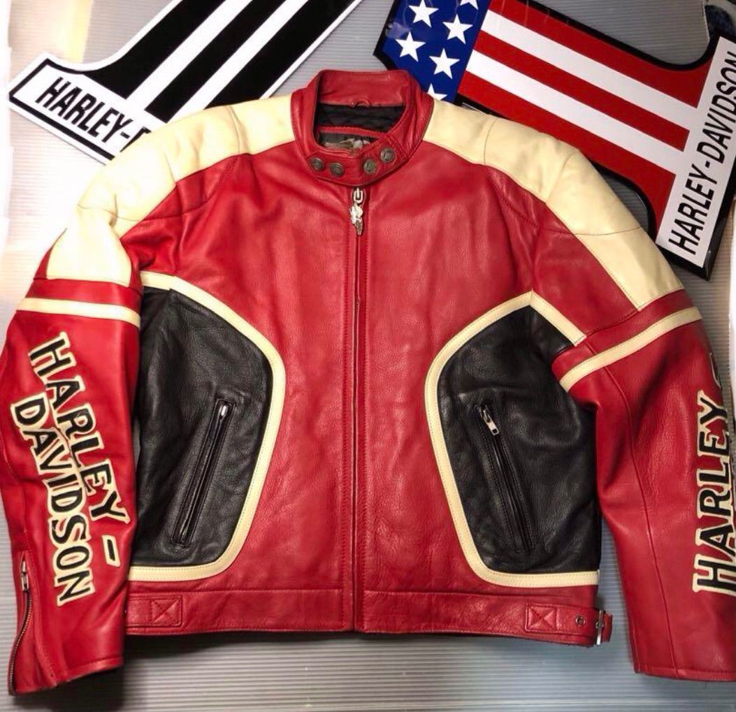 HARLEY-DAVIDSON シングルライダース　レザー　極上肉厚 HARLEY-DAVIDSON レザーシングルライダースジャケット 極上肉厚本革