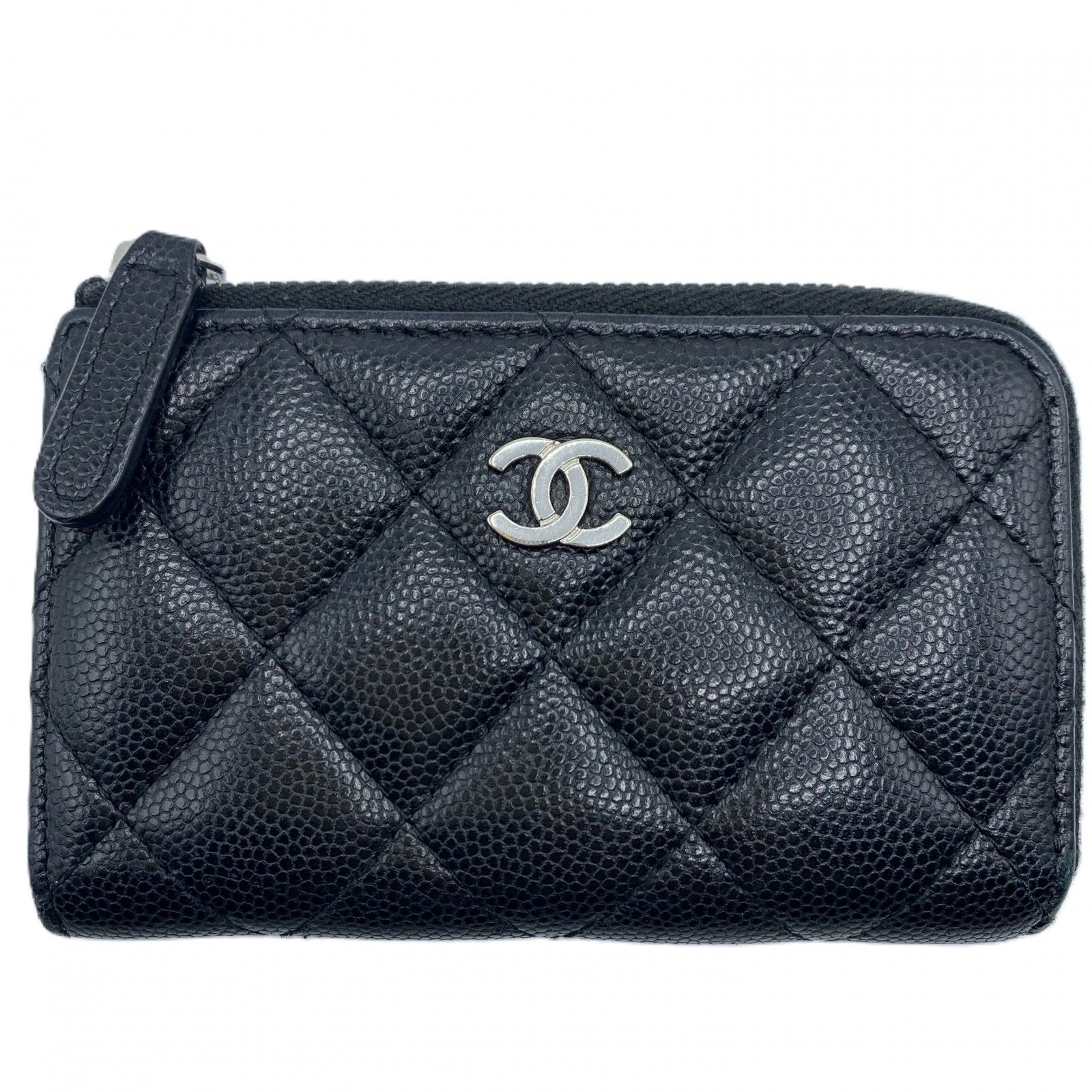 シャネル キャビアスキン マトラッセ キーケース カードケース コインケース クラシック ブラック シルバー金具 ココマーク CHANEL ABランク  - メルカリ