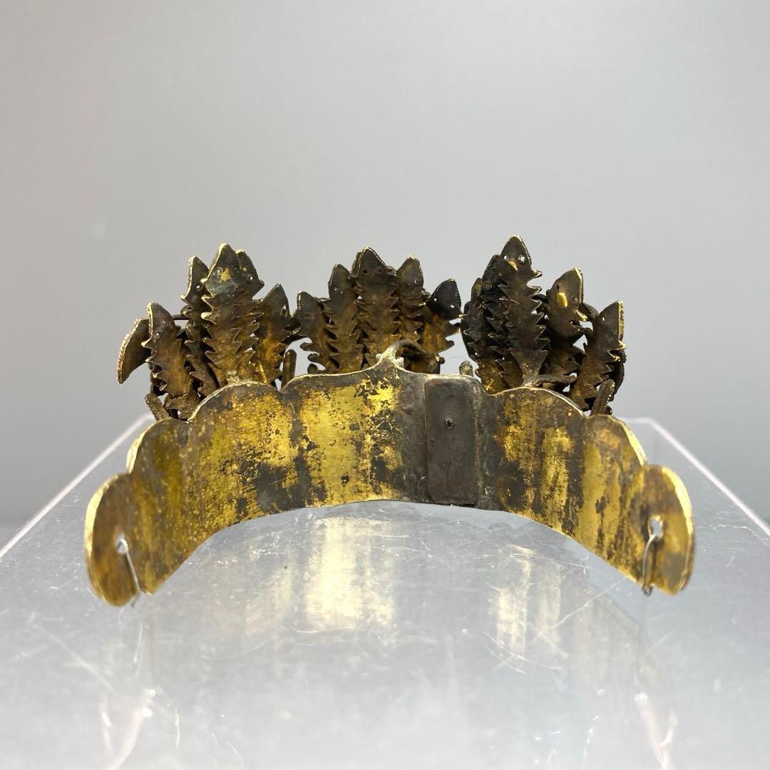  古代 鍍金 宝冠 28 g 木 東Y 6 0418 2 Fトルチ アンティーク雑貨 美術品 アンティーク コレクション