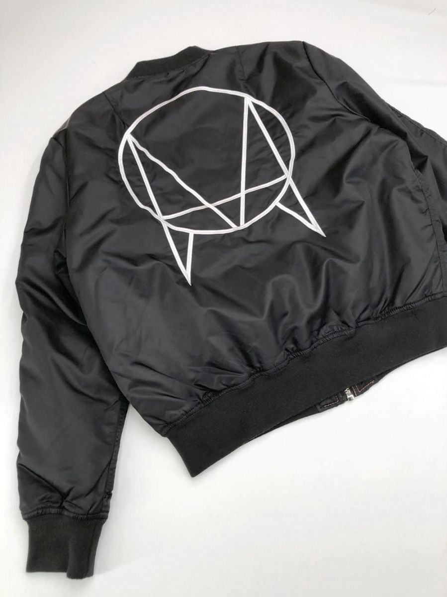 LONG ロングクロッシング MA-1 長袖 ブルゾン ジャケット sizeL/黒