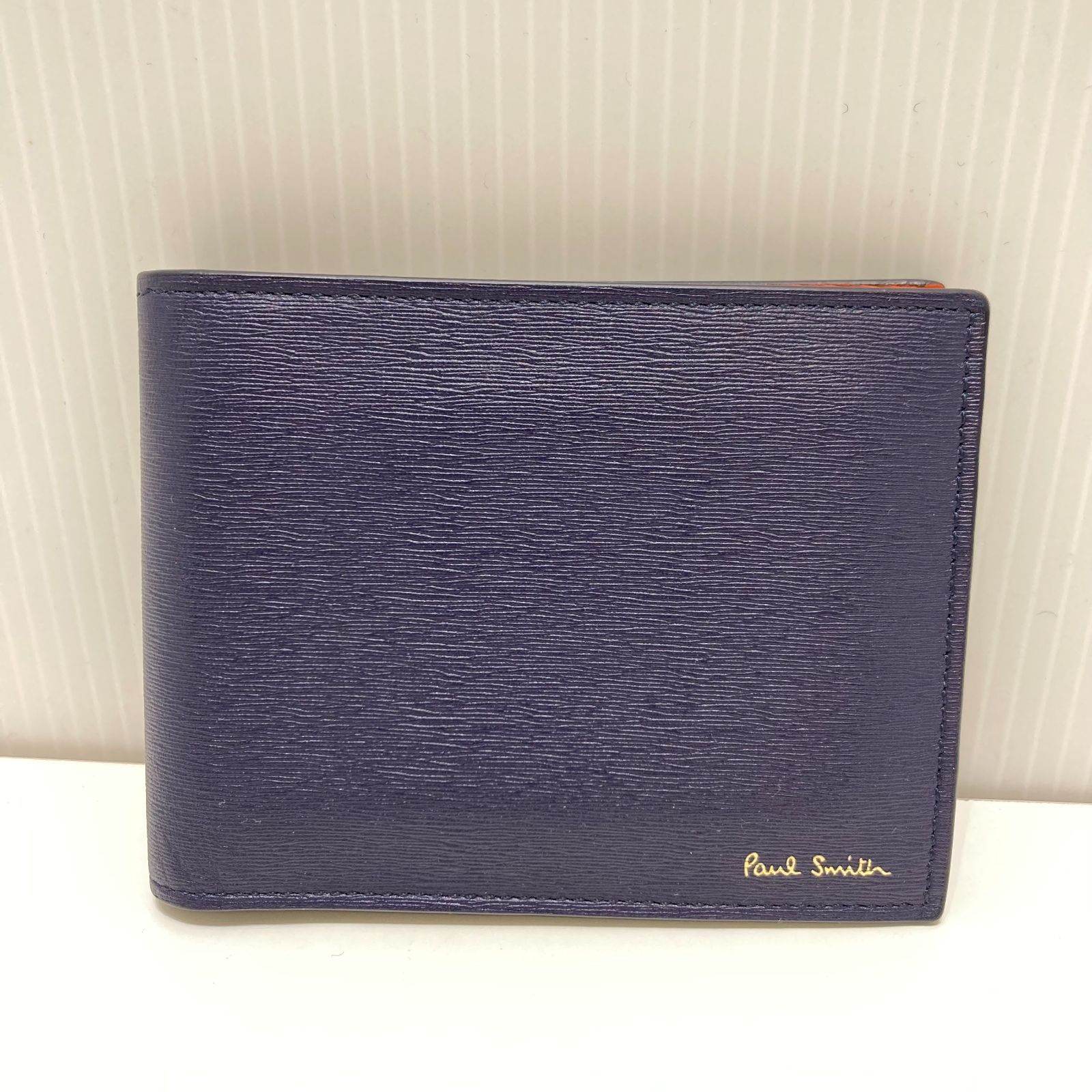 Paul Smith ポール・スミス マネークリップ 財布 M1A-5476-ASTRGS ネイビー/グリーン 6ポケット 牛革