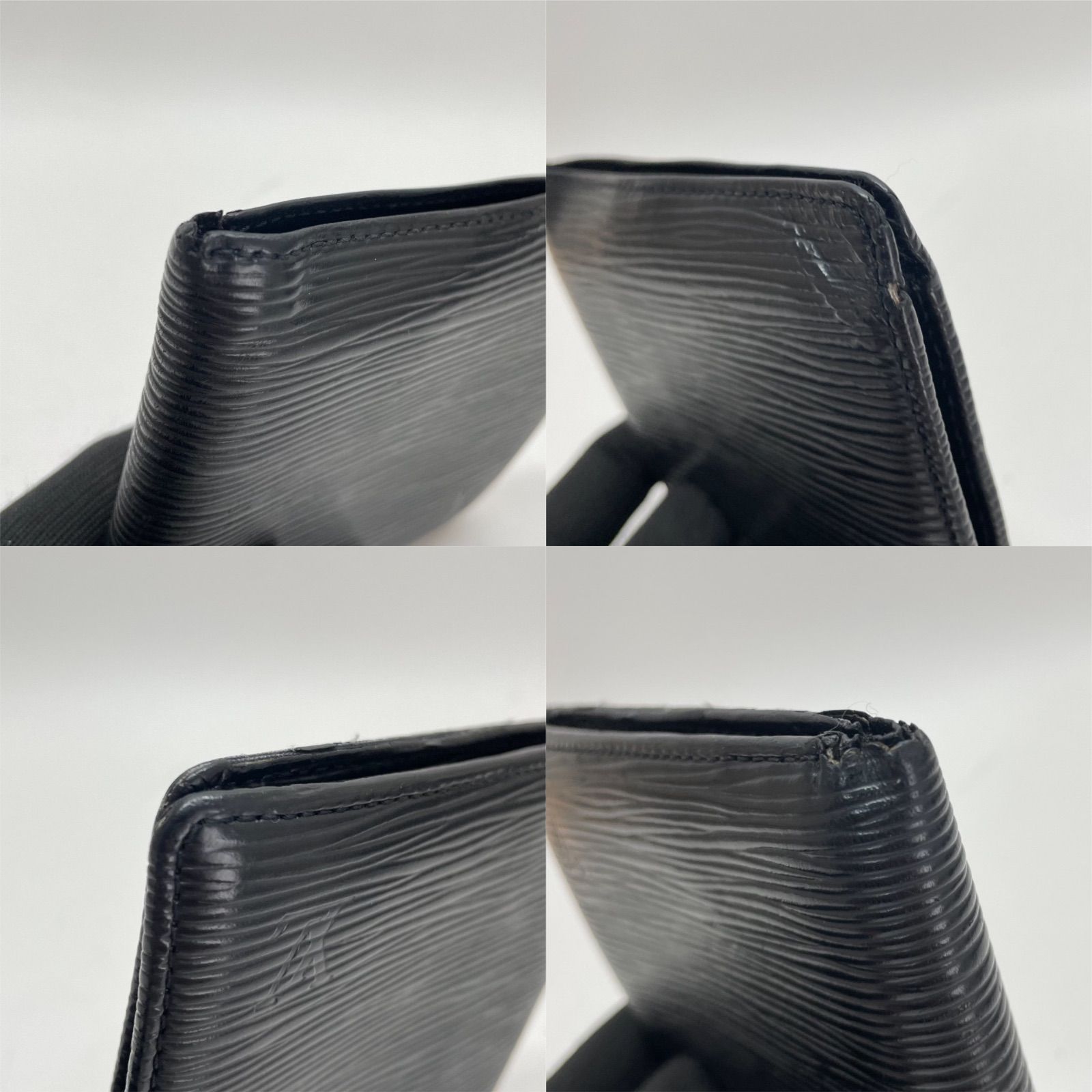 ①☆良品☆マルコ☆エピ ブラック ♪2つ折り財布★コインポケットあり 2591 LOUIS VUITTON ルイヴィトン エピ ブラック 二つ折り財布