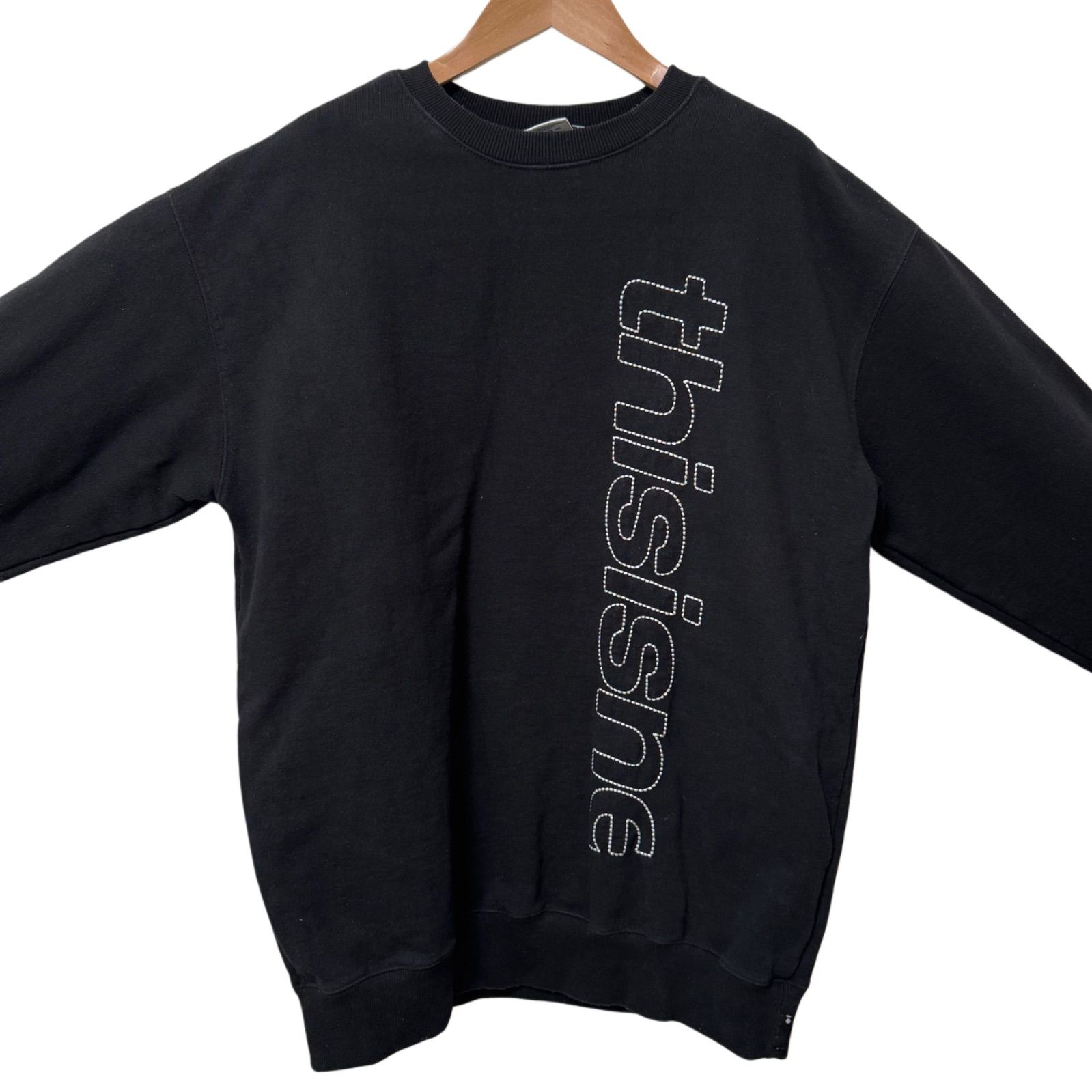 新品thisisneverthat スウェット 黒 L thisisneverthat ネバザ