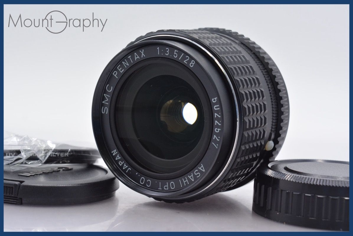ペンタックス PENTAX SMC PENTAX 28mm F3.5 前後キャップ-レンズフィルター付 完動 同梱可 yk5335