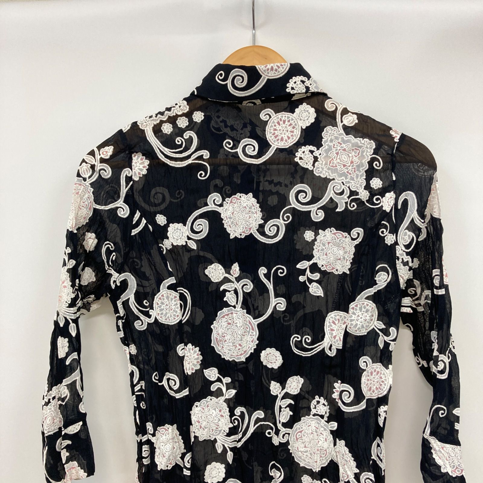 Raffia Blue ラフィアブルー ワンピース シャツワンピース 花柄 