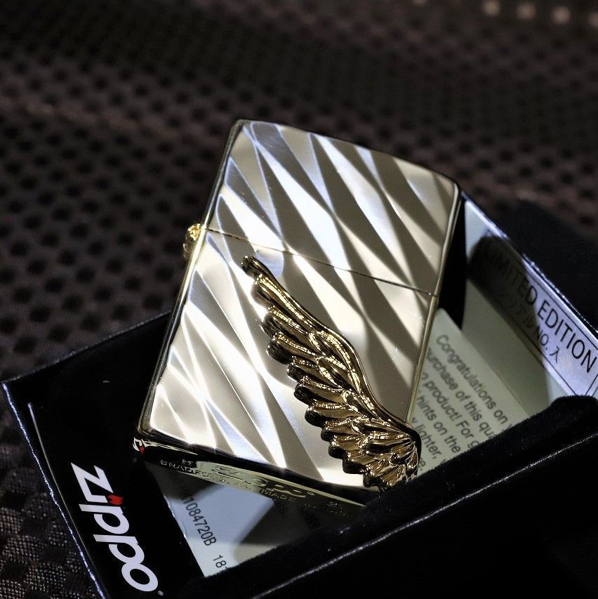 2022 限定 ZIPPO エンジェルウイング 金 銀 シリアルナンバー0080 羽 翼 ジッポー 人気ジッポ カッコイイ レア 希少 ゴールド  シルバー PAW WING 限定ジッポ - メルカリ