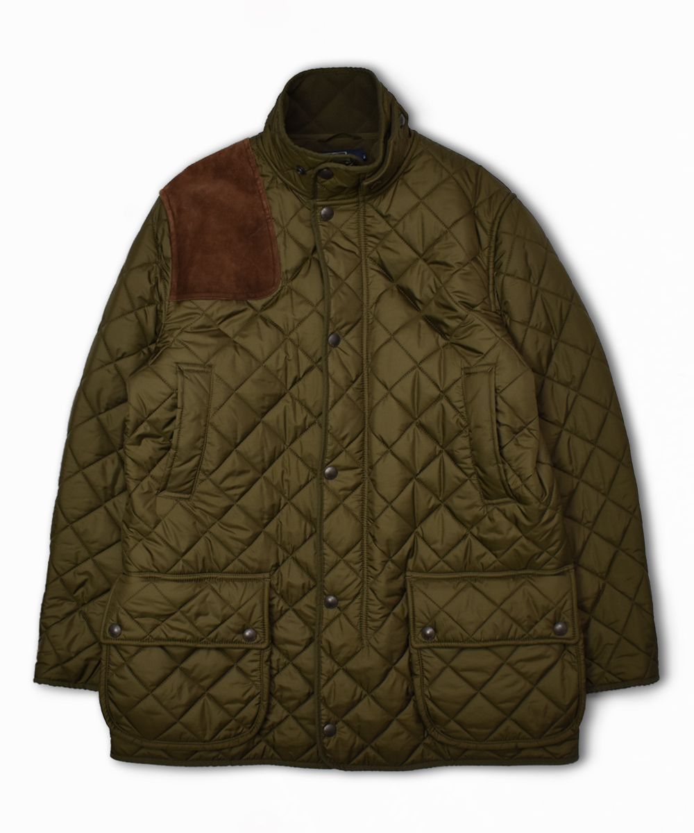 90's Polo RalphLauren レザーパッチキルティングジャケット LL - メルカリ