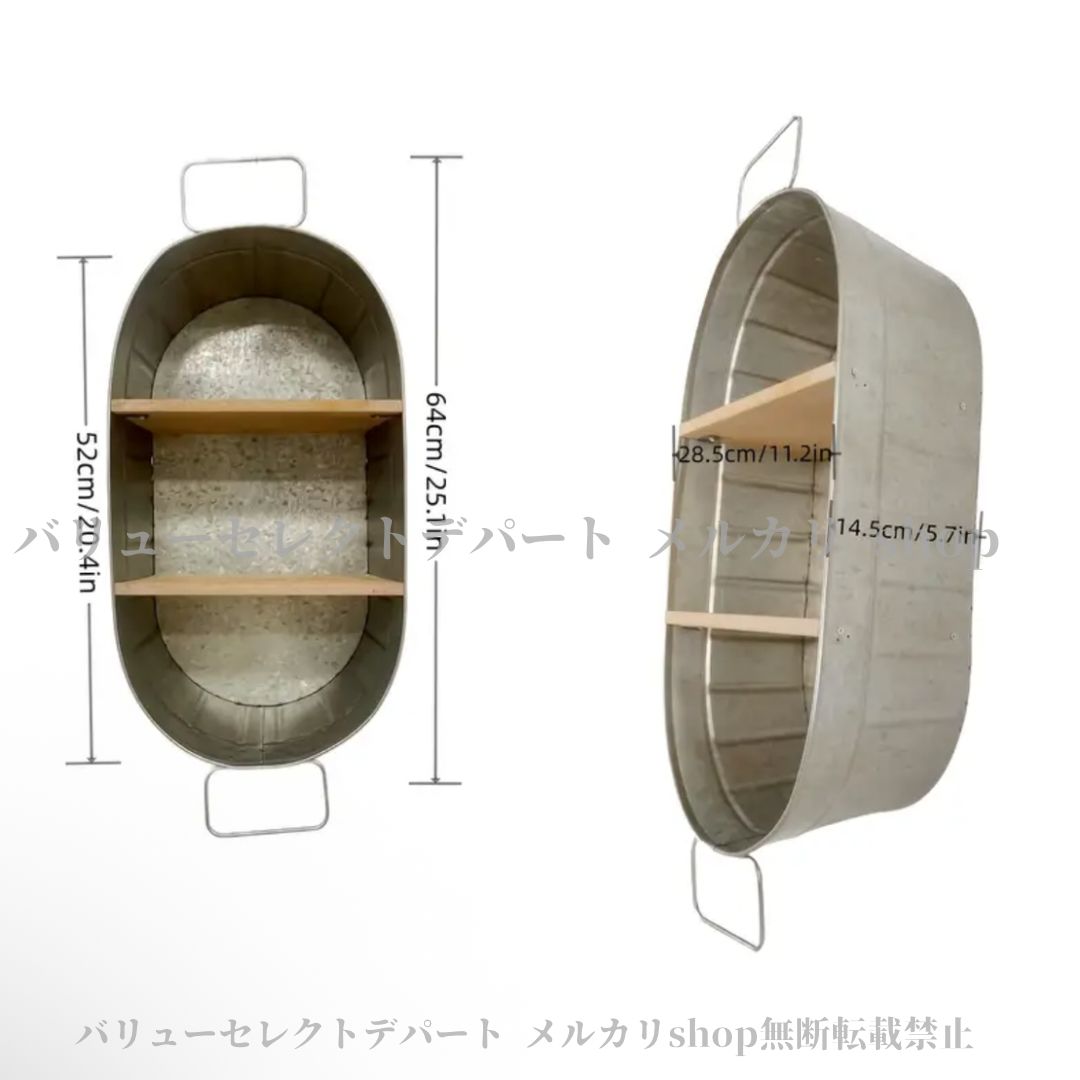ウォールマウント収納バケツ メタル製ヴィンテージ仕上げ 洗濯バケツ タオル収納フック 省スペースオーガナイザー バスルーム壁掛けシェルフ 塗装仕上げ フローティング収納 タオル棚 雑貨収納ラック ナチュラルスタイル 北欧テイスト 浴室インテリア収納用品